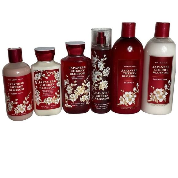 Bath and Body Works JAPANESE CHERRY BLOSSOM 6 pc SET